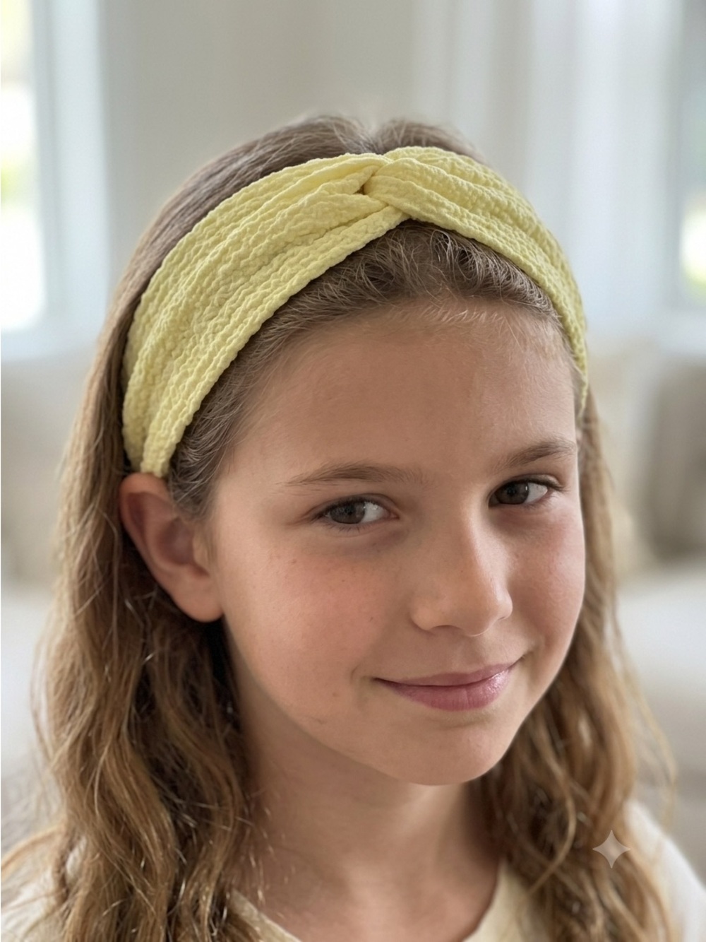 Zara Girls Pale Yellow Knotted Headband